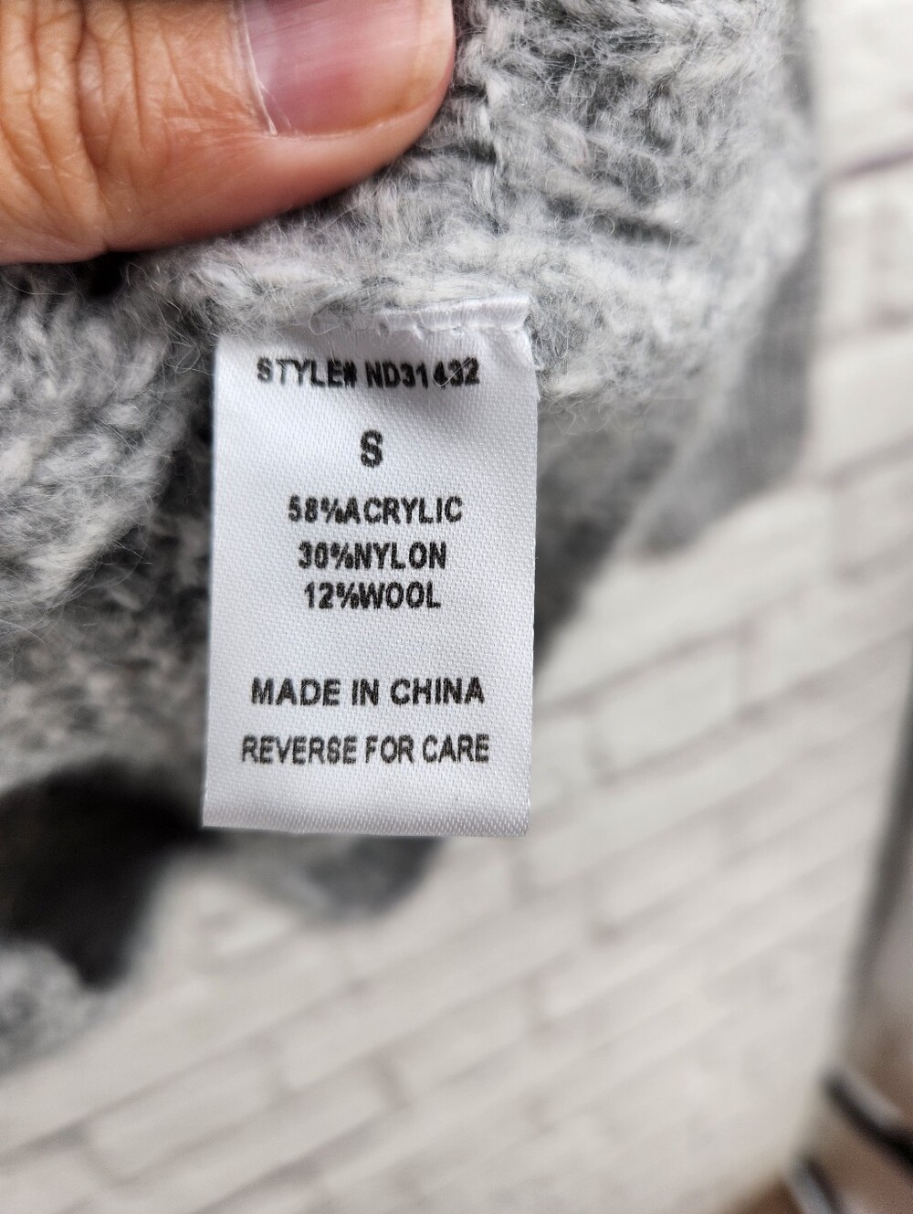 Big Water Blue Sky Fuzzy Wool Blend Crewneck Tunic Sweater Size Small Cozy Soft - Picture 5 of 13